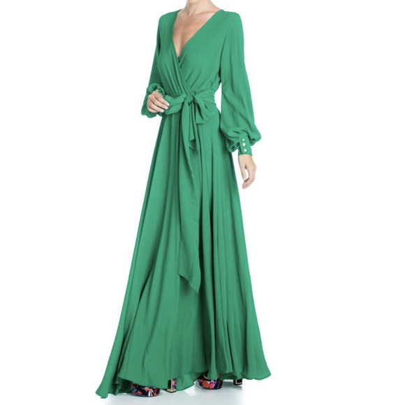 Meghan LA Dresses & Skirts - NWT Meghan LA Womens Lilypad Emerald Maxi Dress Size M